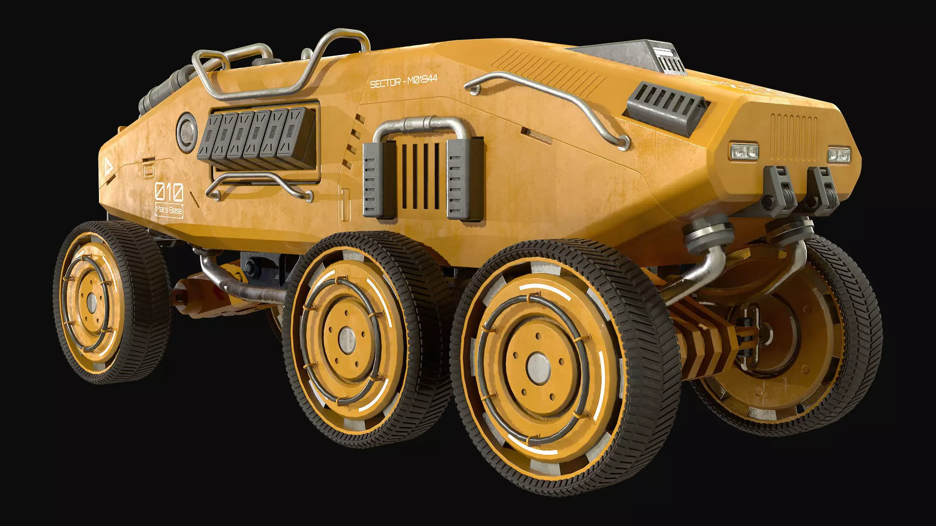 Mars Rover-1-Yellow 3D model_6