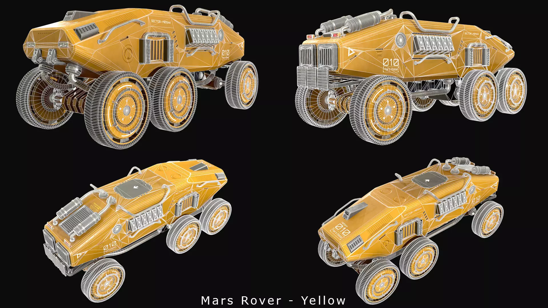 Mars Rover-1-Yellow 3D model_16