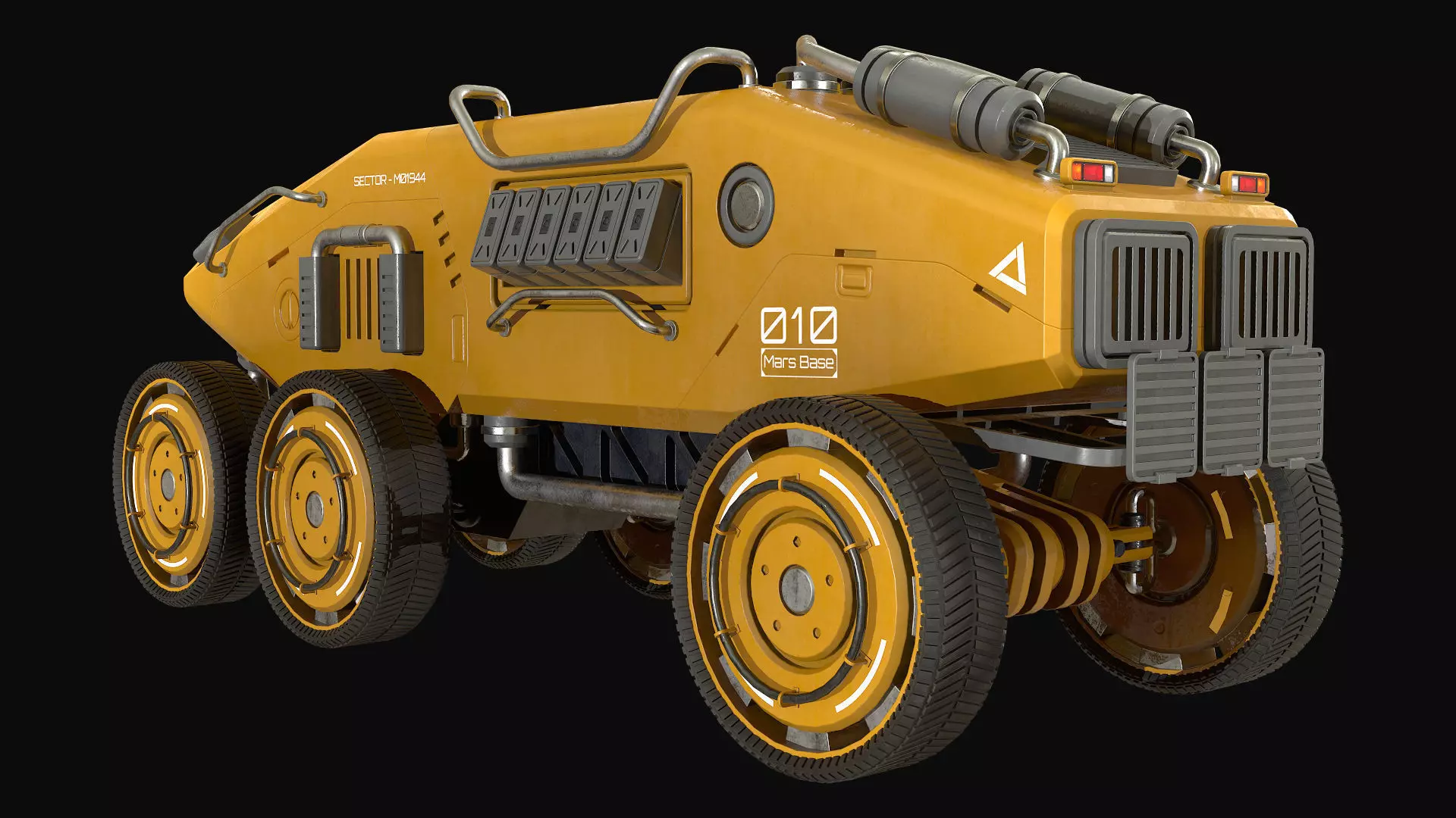 Mars Rover-1-Yellow 3D model_4