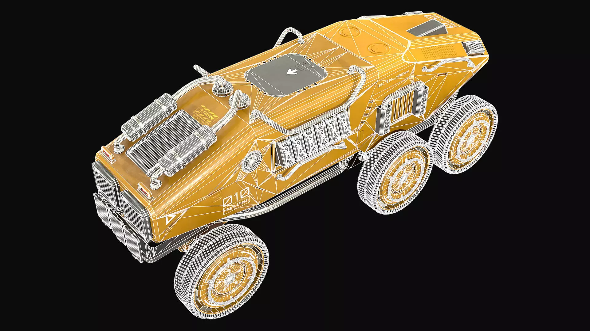 Mars Rover-1-Yellow 3D model_15