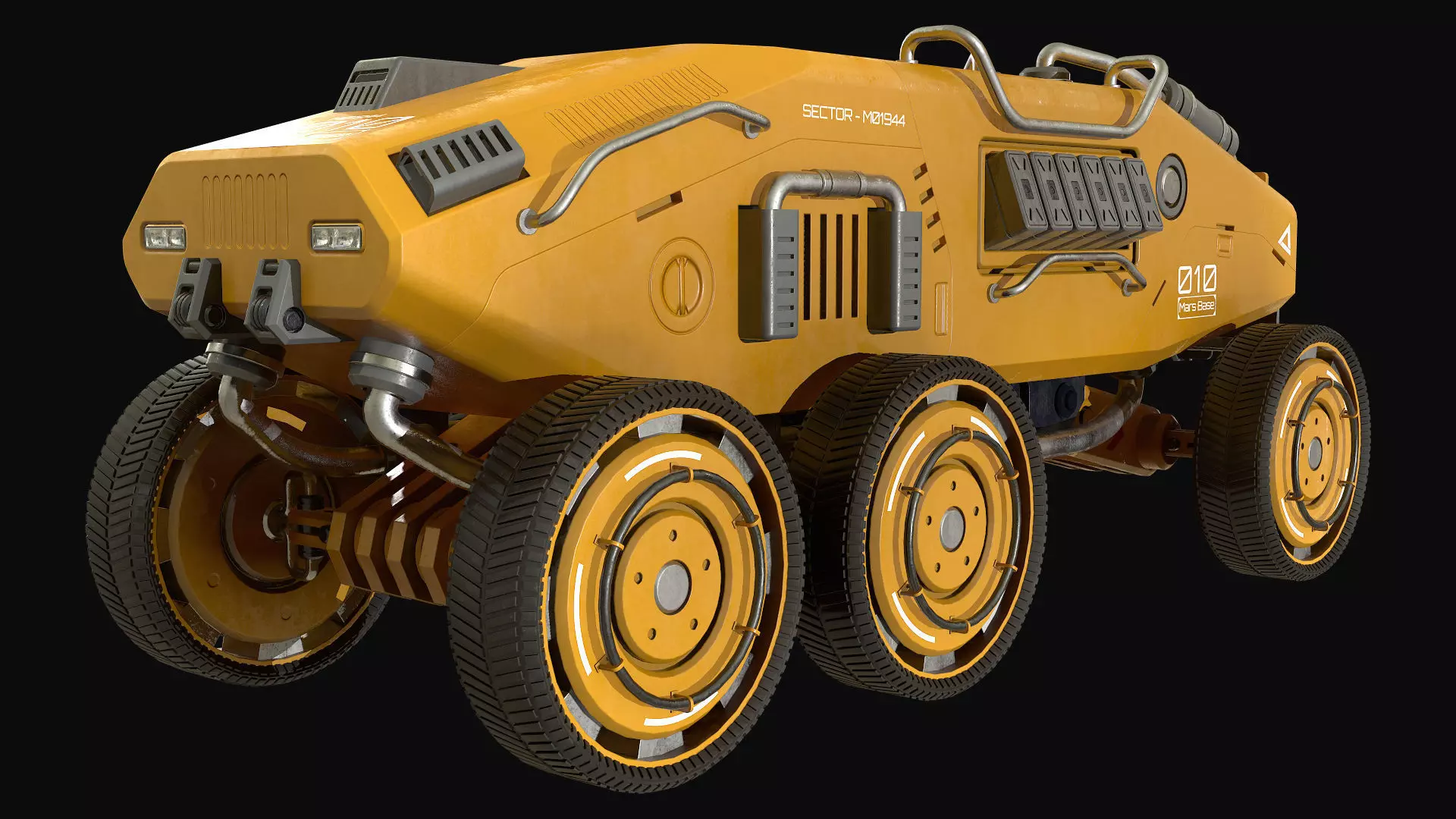 Mars Rover-1-Yellow 3D model_1