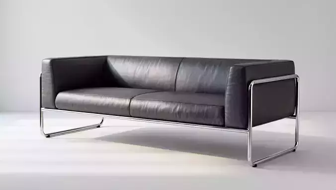 modern leather sofa 3d model