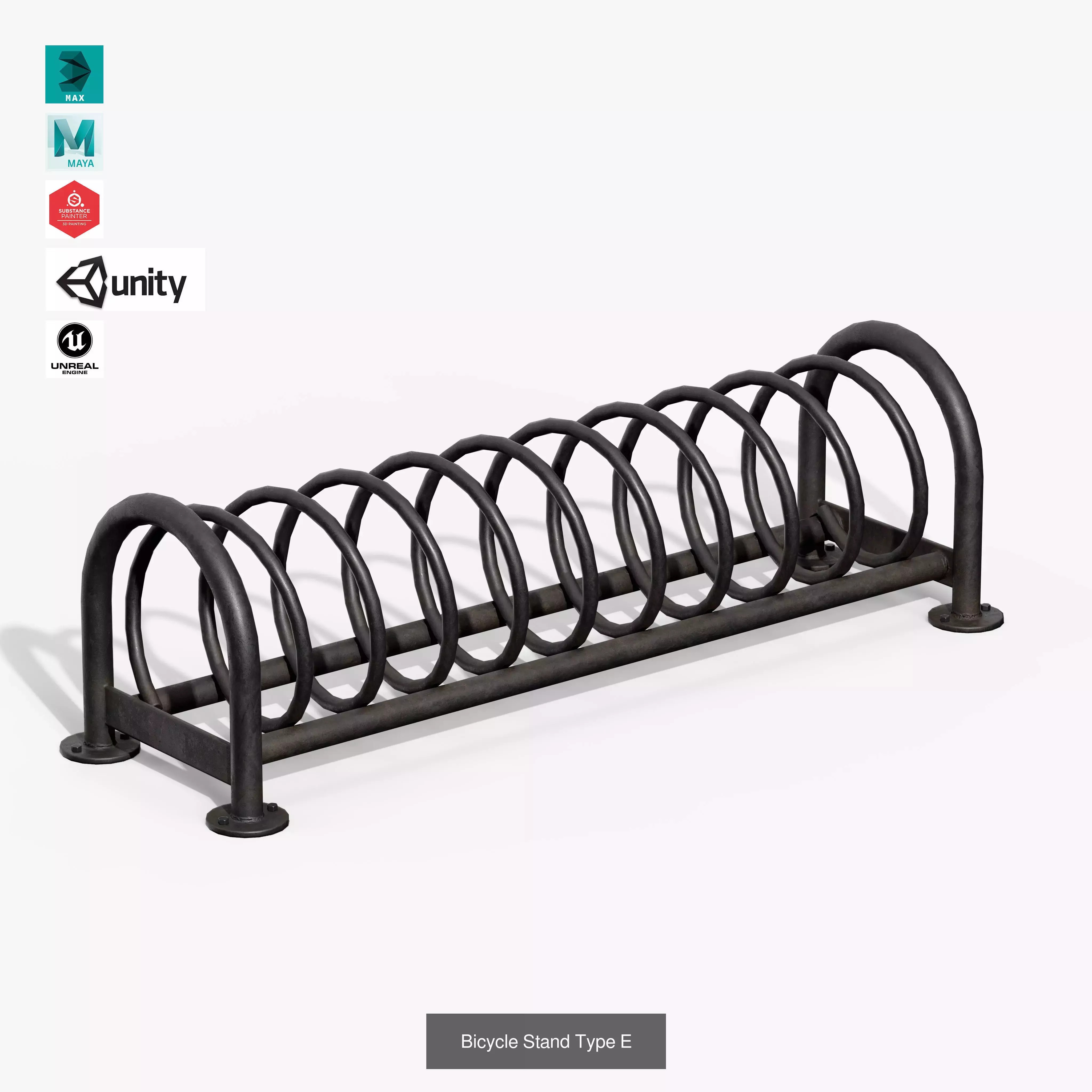 Bicycle Stand Pack 3D Model Collection_10