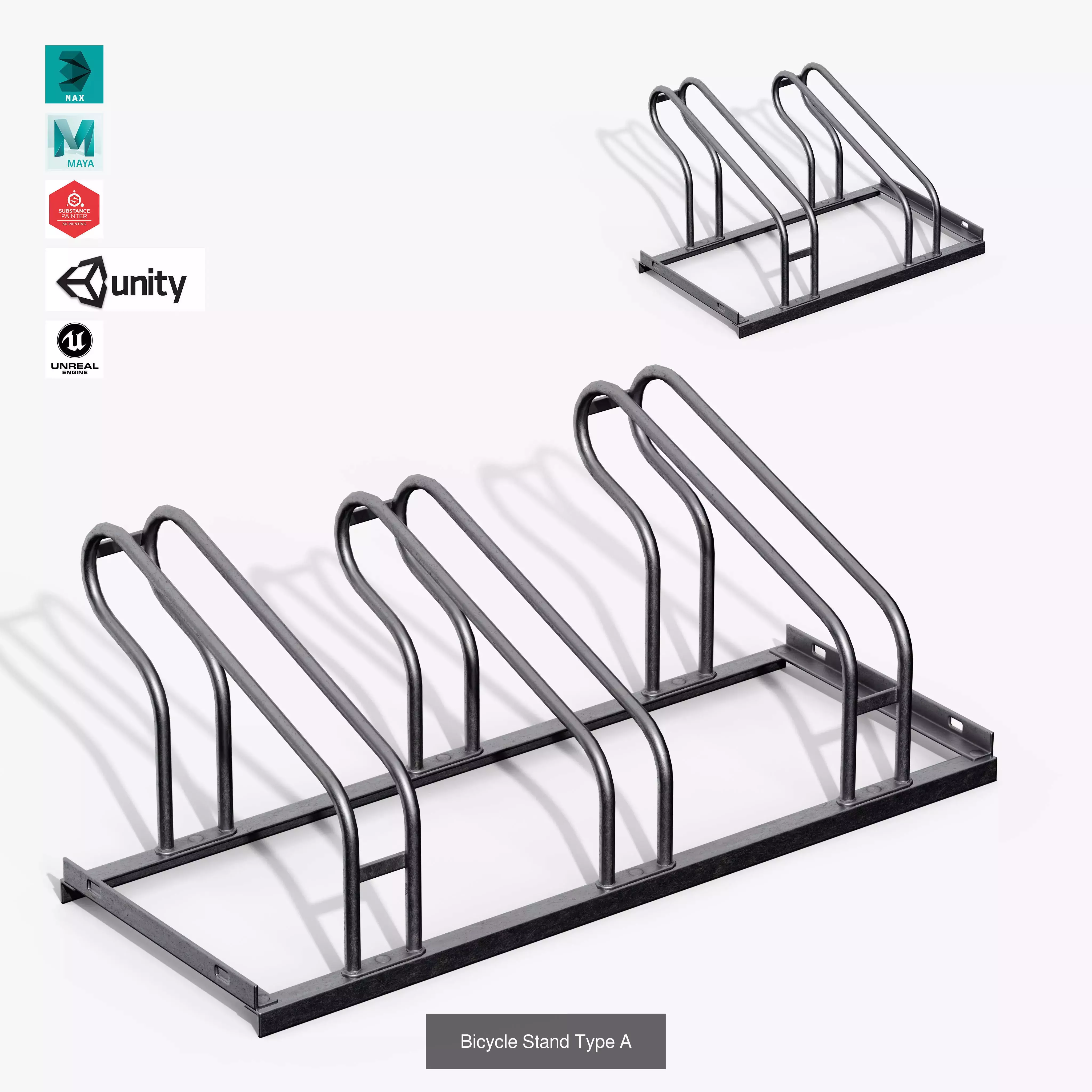 Bicycle Stand Pack 3D Model Collection_6