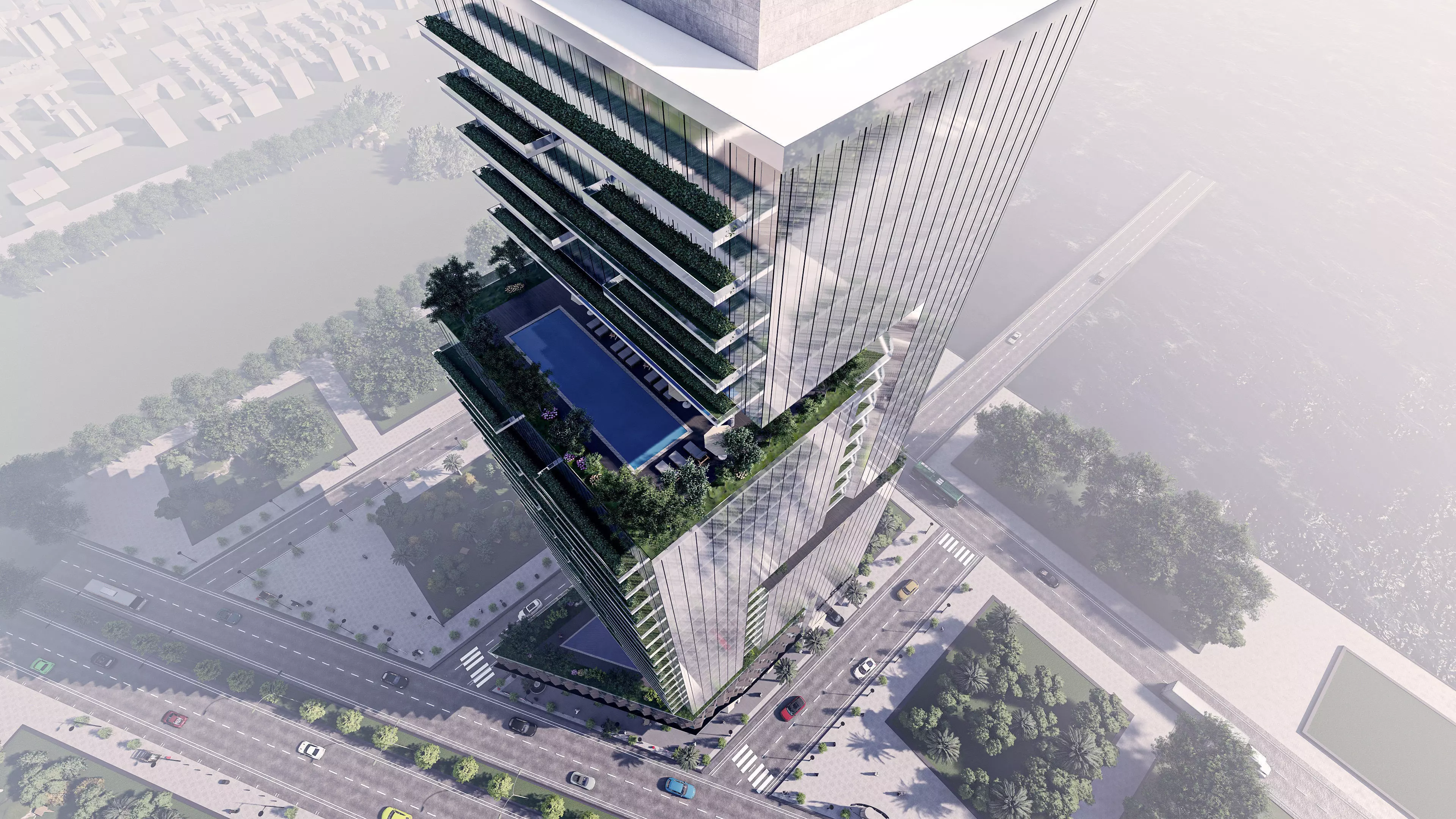 The Landmark Tower Exterior Design 3D model_7