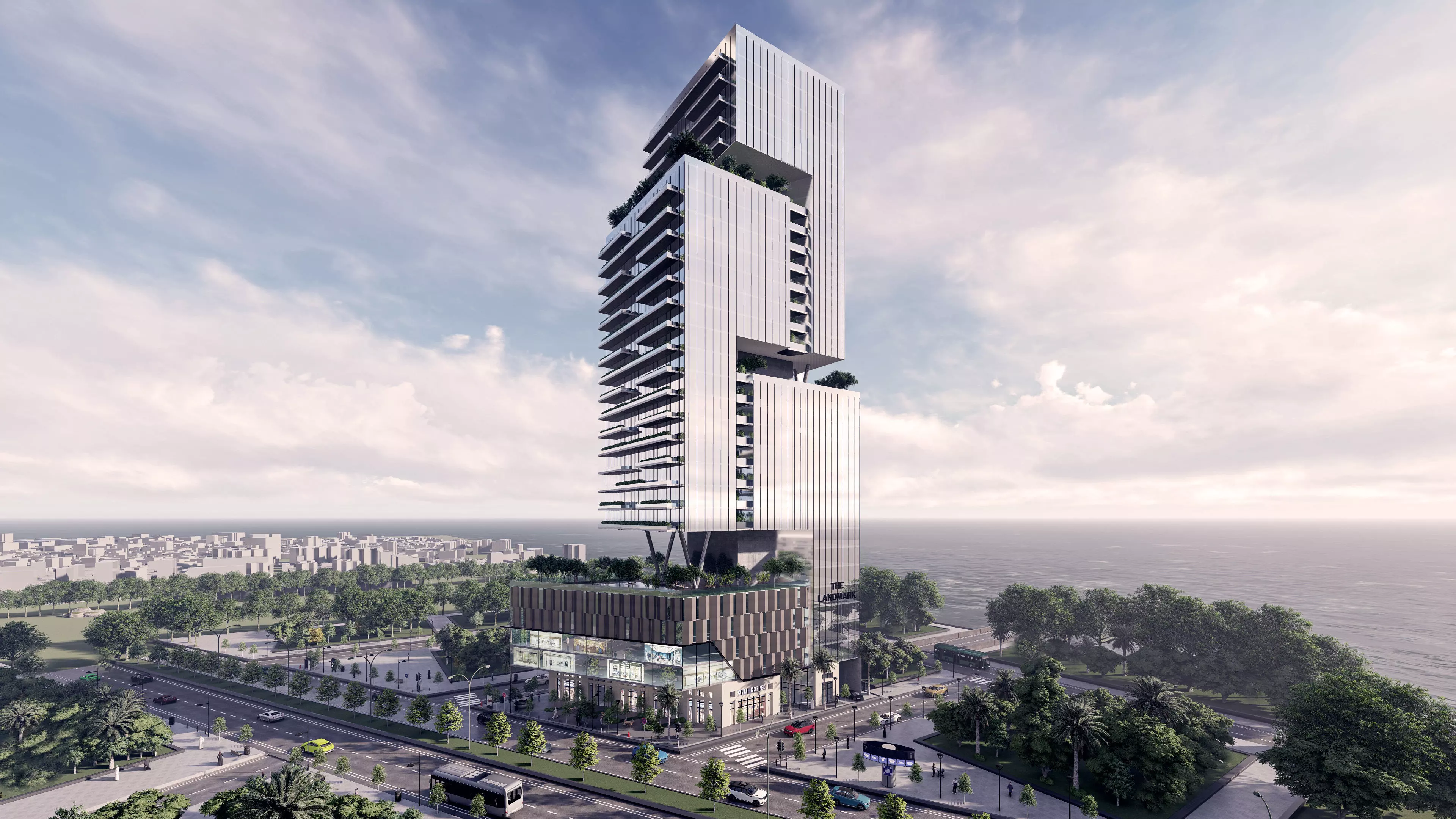 The Landmark Tower Exterior Design 3D model_0