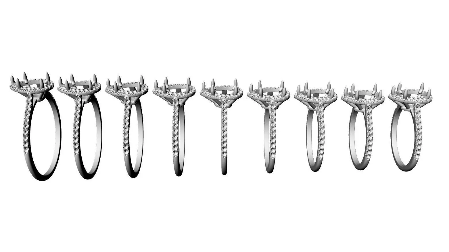 Copy of Tiffany Solesye Pear ring All Sizes 3D print model_5