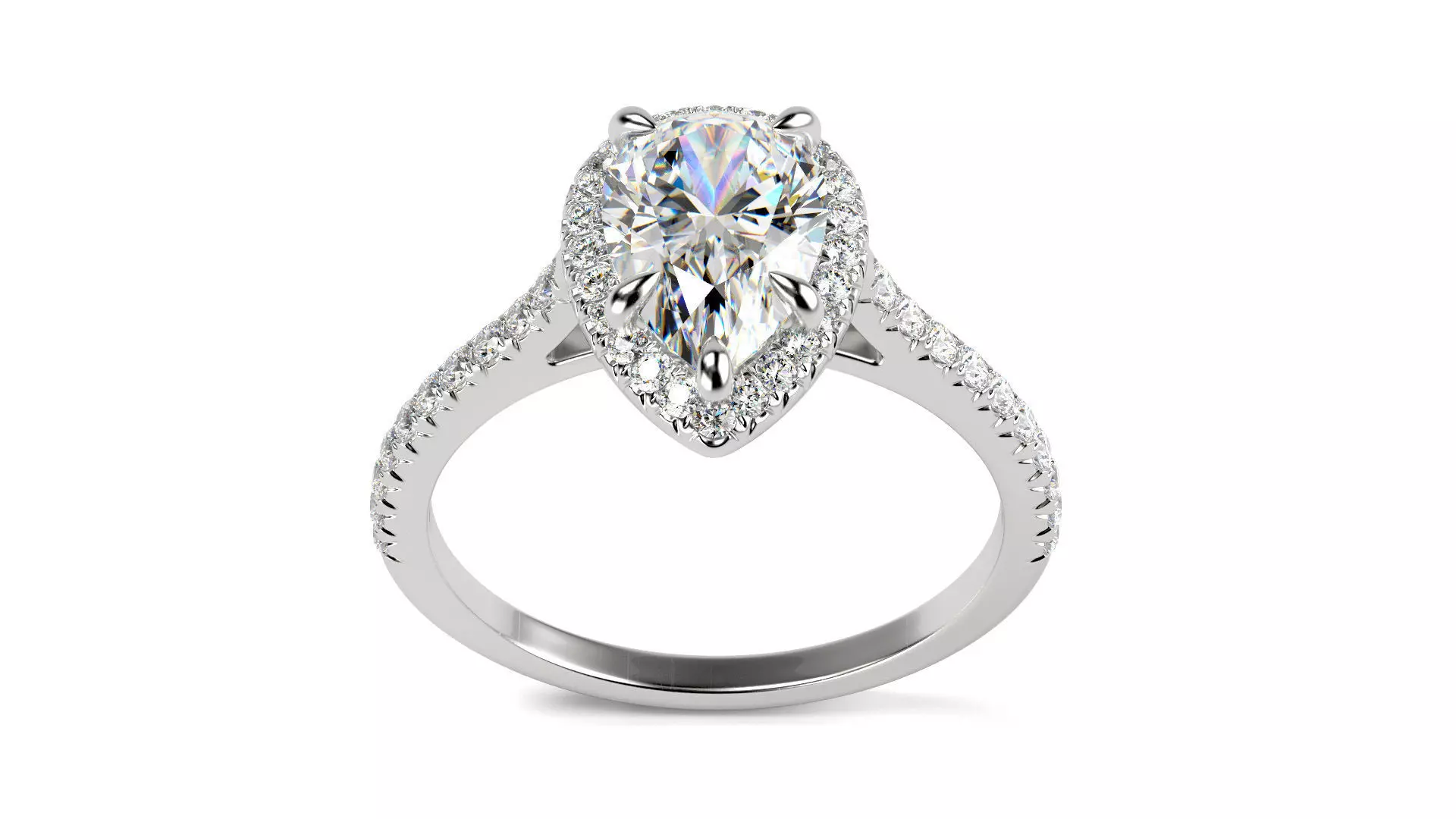 Copy of Tiffany Solesye Pear ring All Sizes 3D print model_1