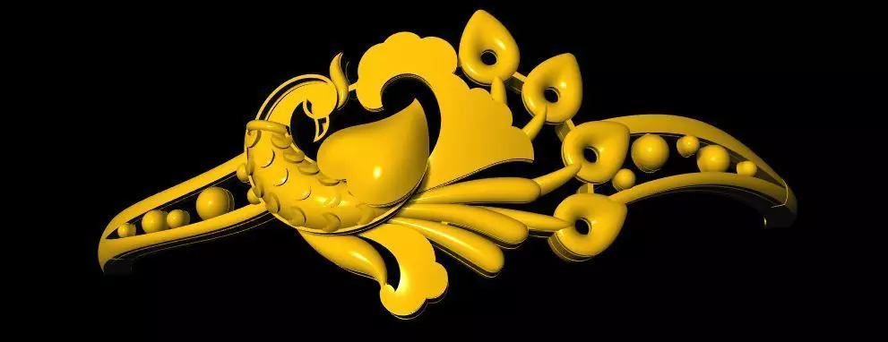 peacock bracelet 3dm file 3D print model_0