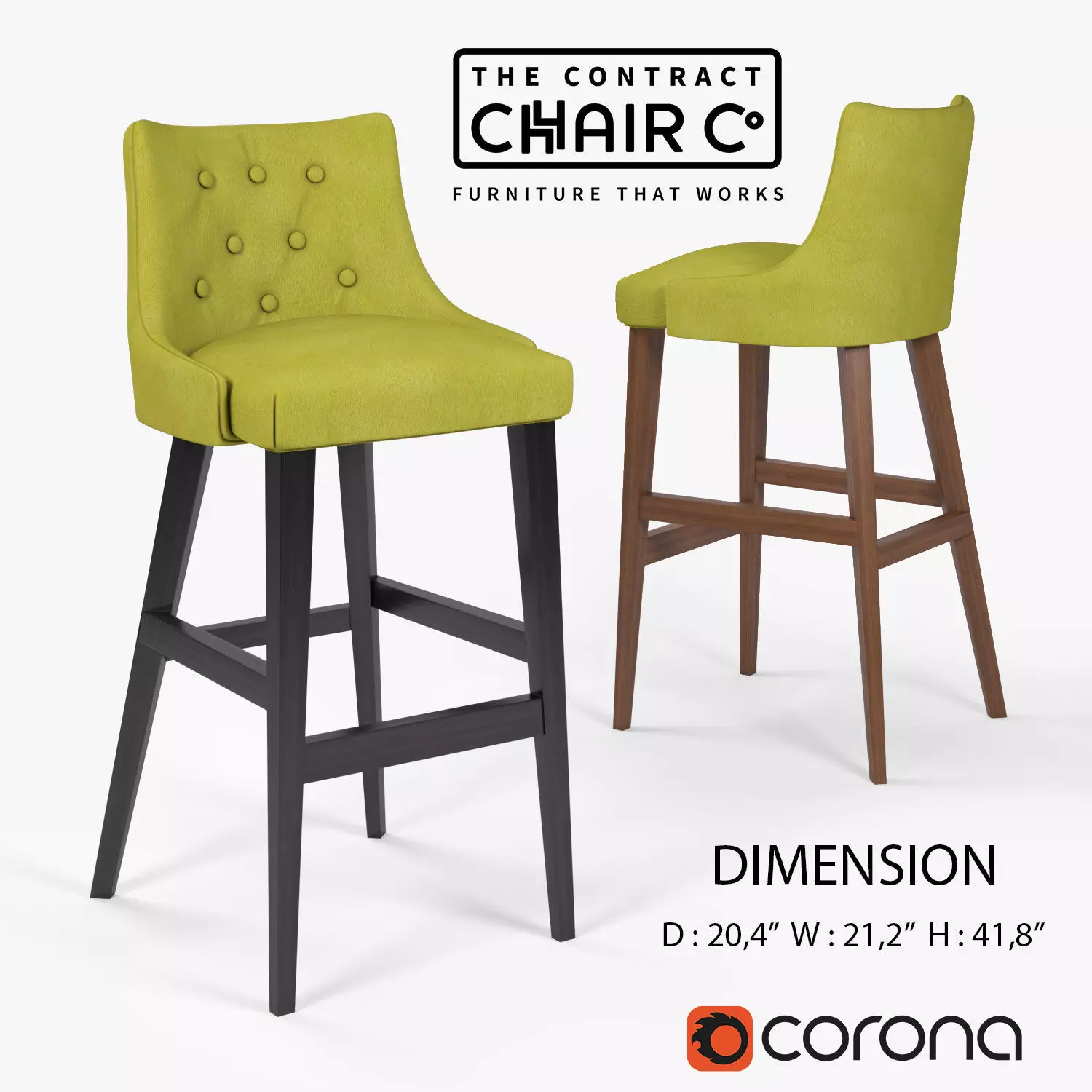 LOUVRE BARSTOOL set 01 Low-poly 3D model