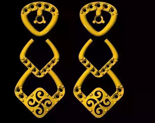 earrings 3dm file 