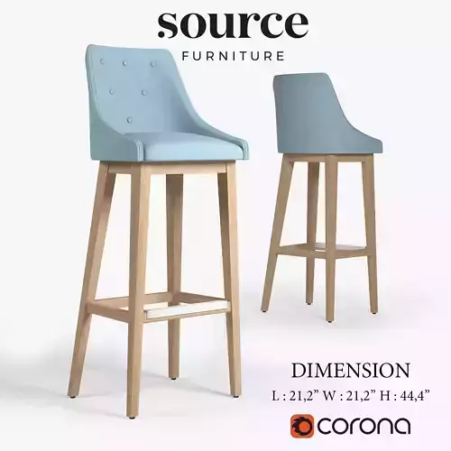 ALBERT SGS BARSTOOL SF1A Low-poly 3D model