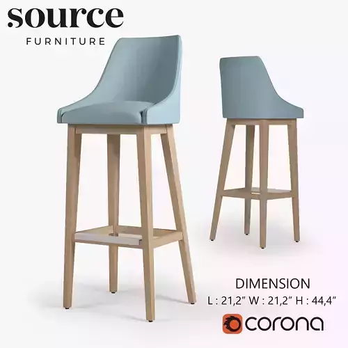 ALBERT SGS BARSTOOL SF1A Low-poly 3D model