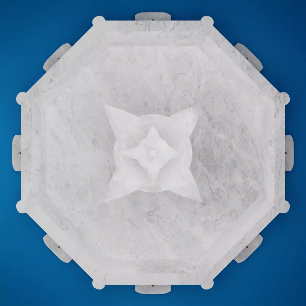 Detailed Marble Fountain 3D Model 3D model_2