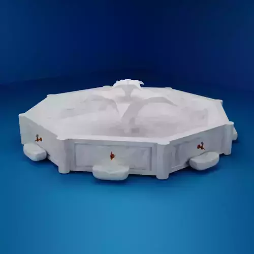 Detailed Marble Fountain 3D Model 3D model