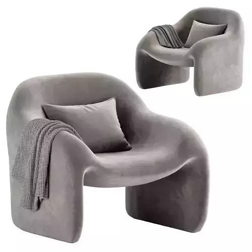 Sculptural Modern Lounge Chair 2 3D model