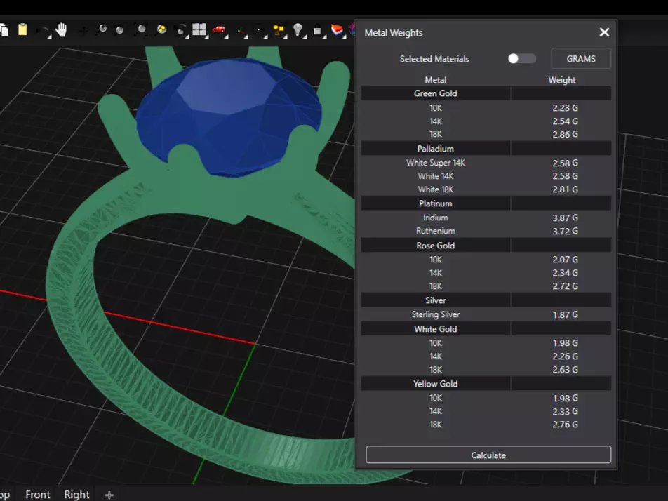 Engagement Solitaire Ring with Round Cut Stone 3D print model 3D print model_9