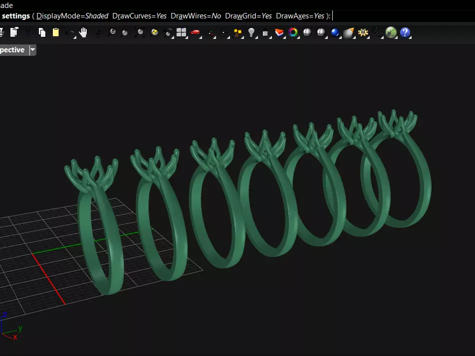 Engagement Solitaire Ring with Round Cut Stone 3D print model 3D print model_8