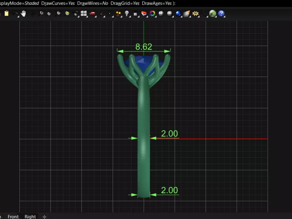 Engagement Solitaire Ring with Round Cut Stone 3D print model 3D print model_11