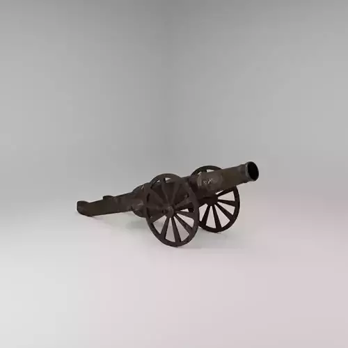 Vintage Old Cannon 3D Model
