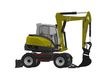 Wheeled excavator Wacker Neuson Ew100-2 and Hitachi Zaxis ZX27U- 3D Model Collection_2
