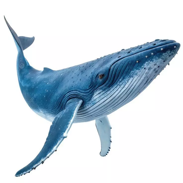 Blue Whale 3D Realistic Ocean Animal Detailed Skin Texture Low-poly 3D model_0