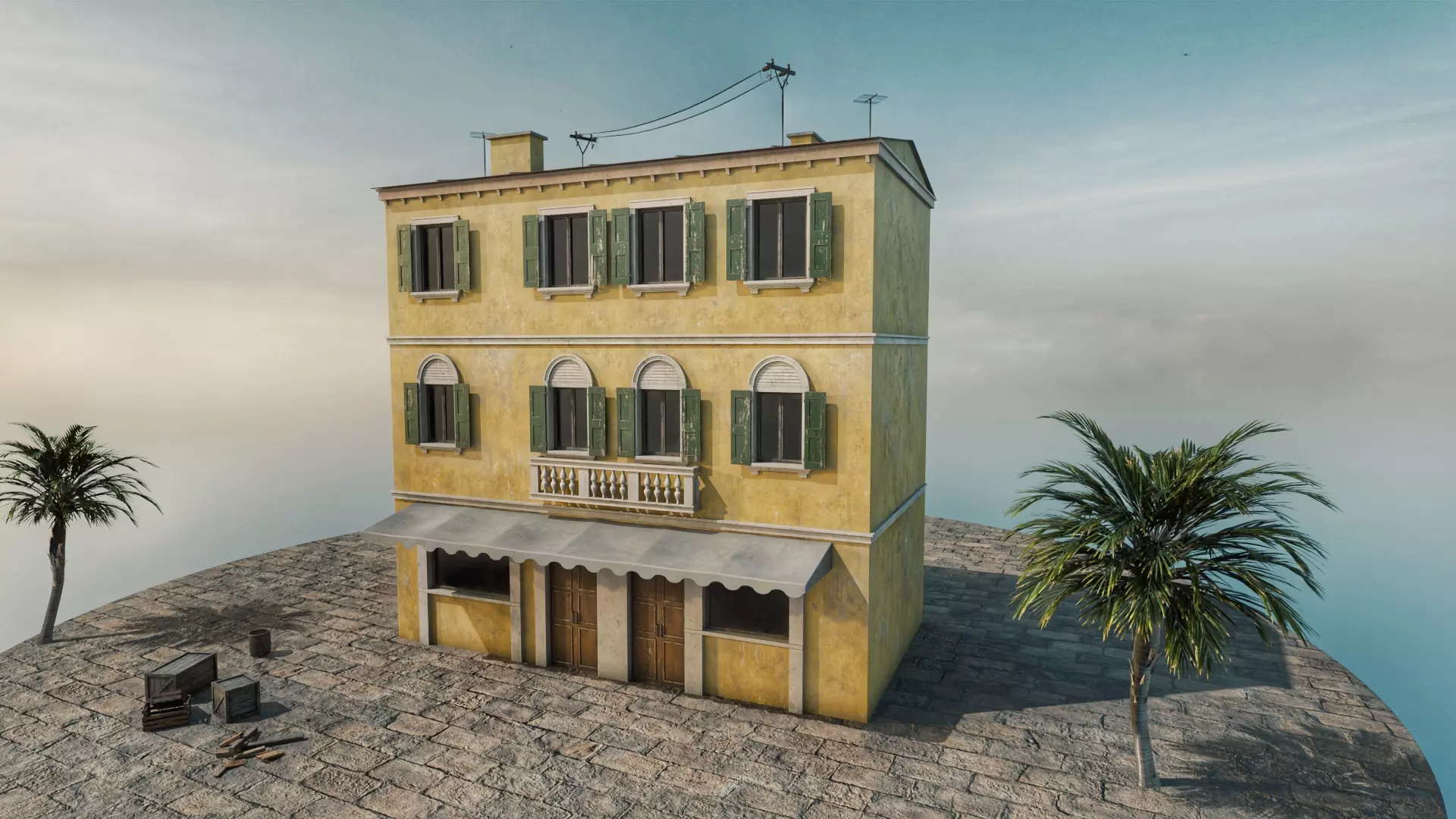 Italian house 3D model_0
