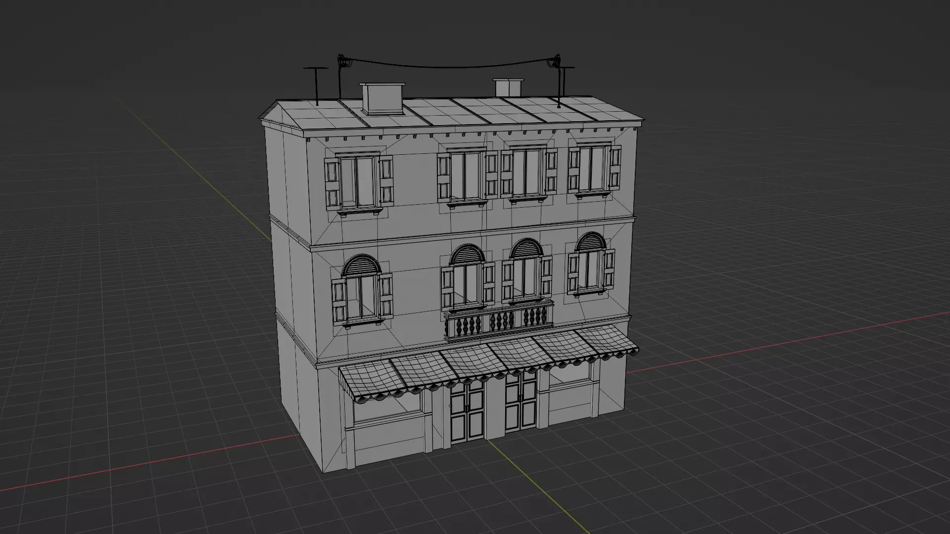 Italian house 3D model_6