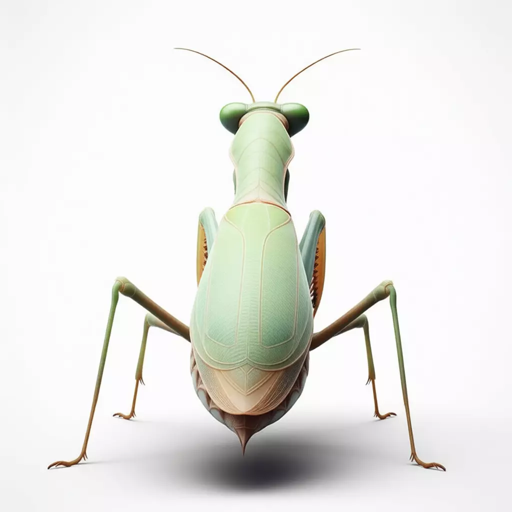 Realistic Praying Mantis 3D Detailed Insect Green Exoskeleton Low-poly 3D model_2