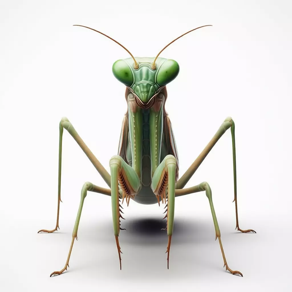 Realistic Praying Mantis 3D Detailed Insect Green Exoskeleton Low-poly 3D model_1
