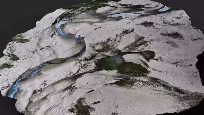 riverbed sand terrain patch pt3 PBR photogrammetry