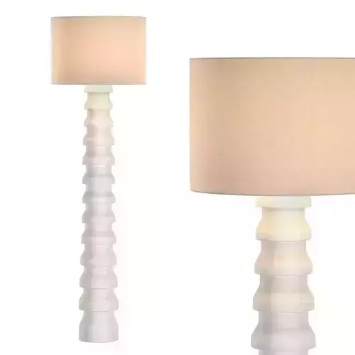 Sequence White Plaster Floor Lamp 3D model
