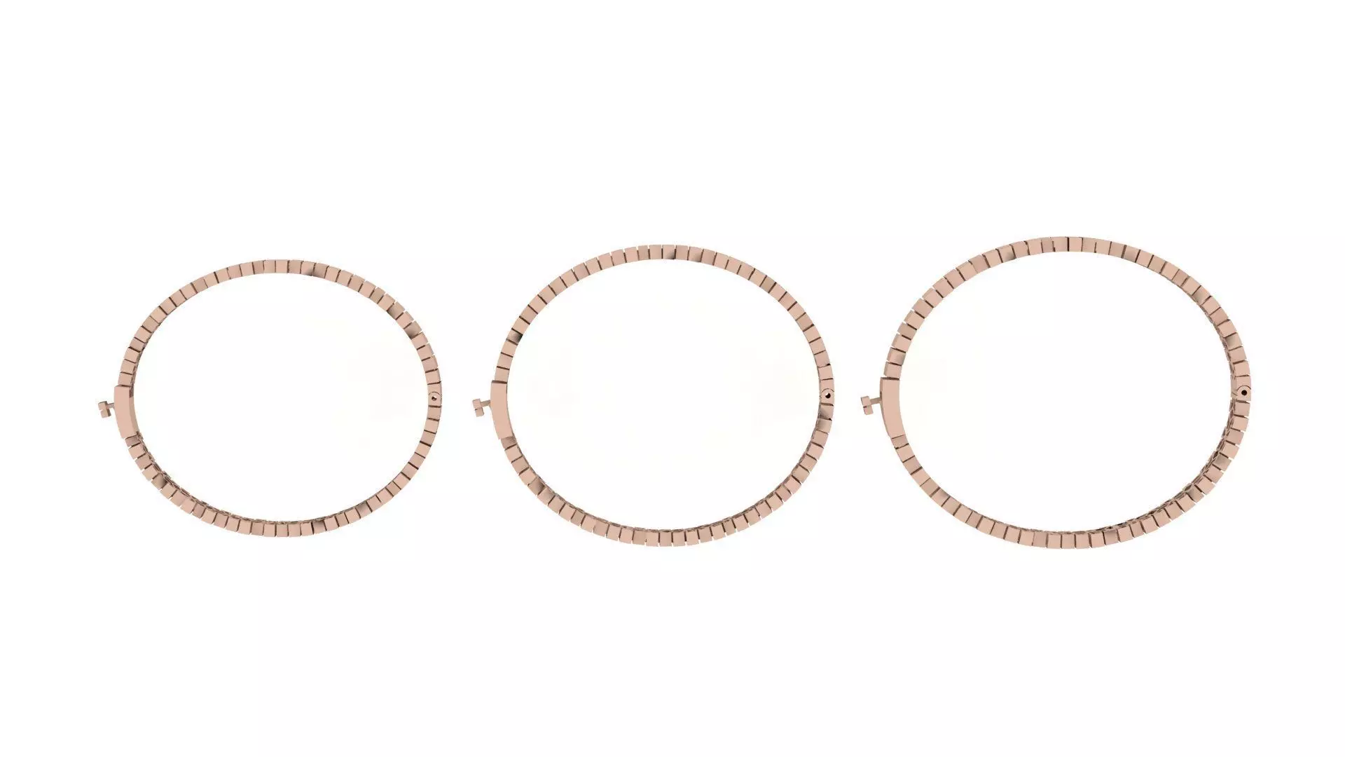 Cuban gold Bracelet 0056-3 size 3D print model_2