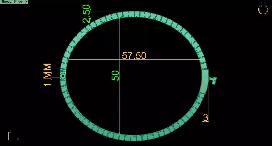 Cuban gold Bracelet 0056-3 size 3D print model_13