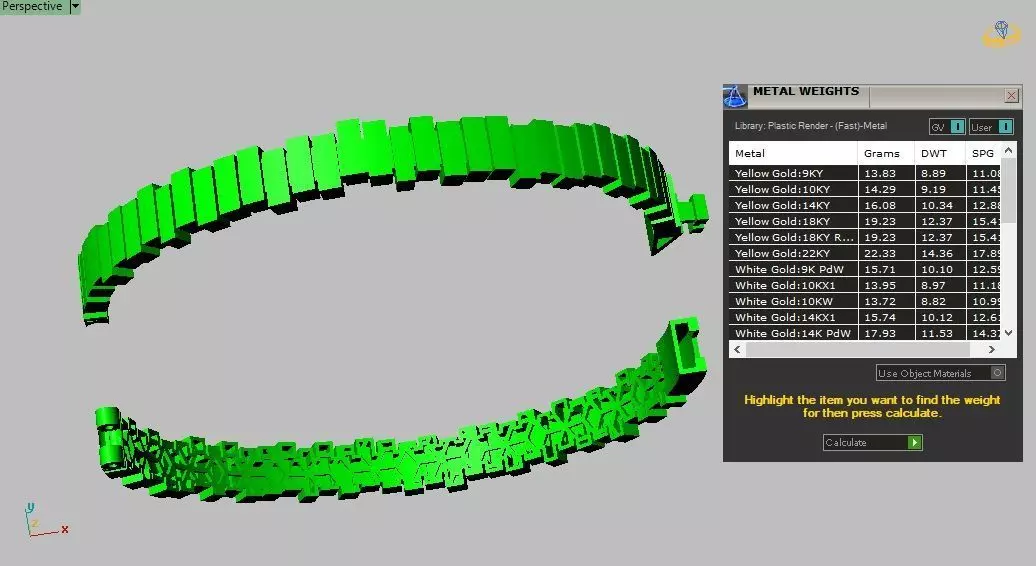 Cuban gold Bracelet 0056-3 size 3D print model_20