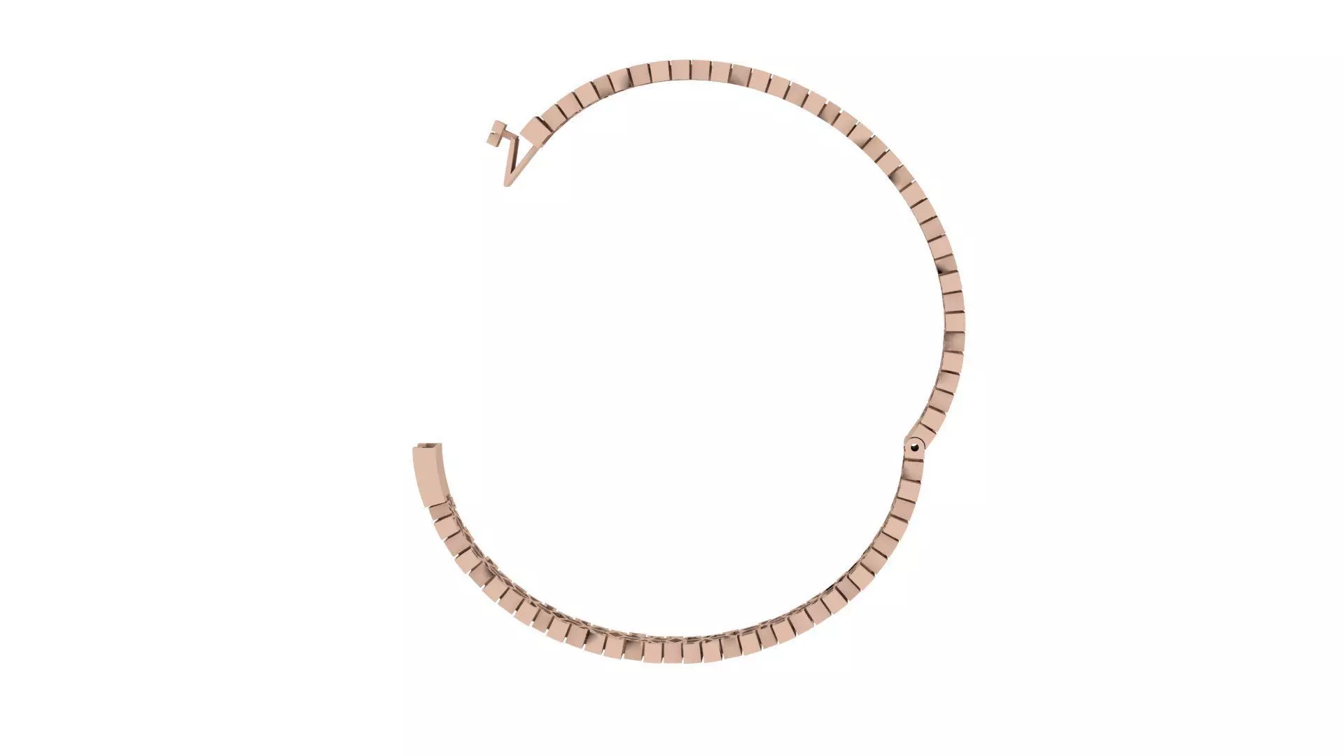 Cuban gold Bracelet 0056-3 size 3D print model_6