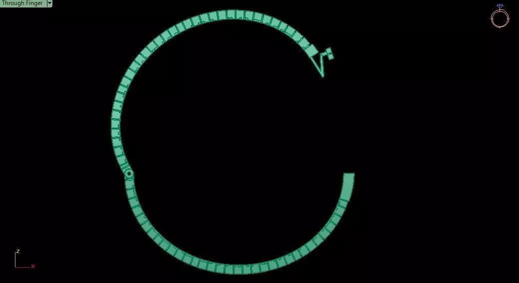 Cuban gold Bracelet 0056-3 size 3D print model_15