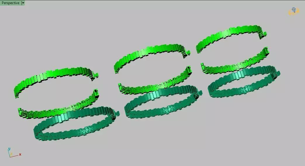 Cuban gold Bracelet 0056-3 size 3D print model_19