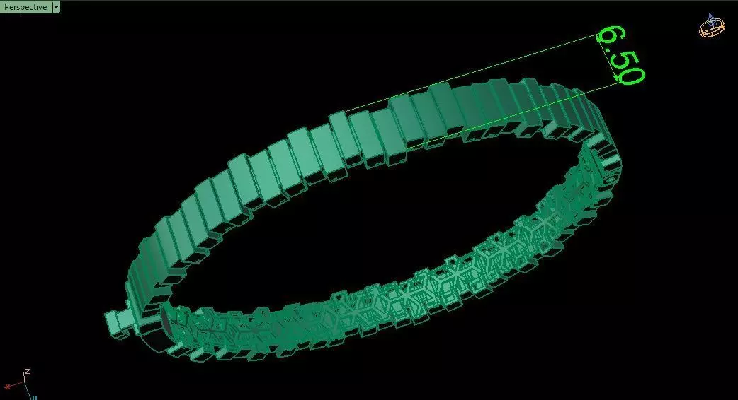 Cuban gold Bracelet 0056-3 size 3D print model_10