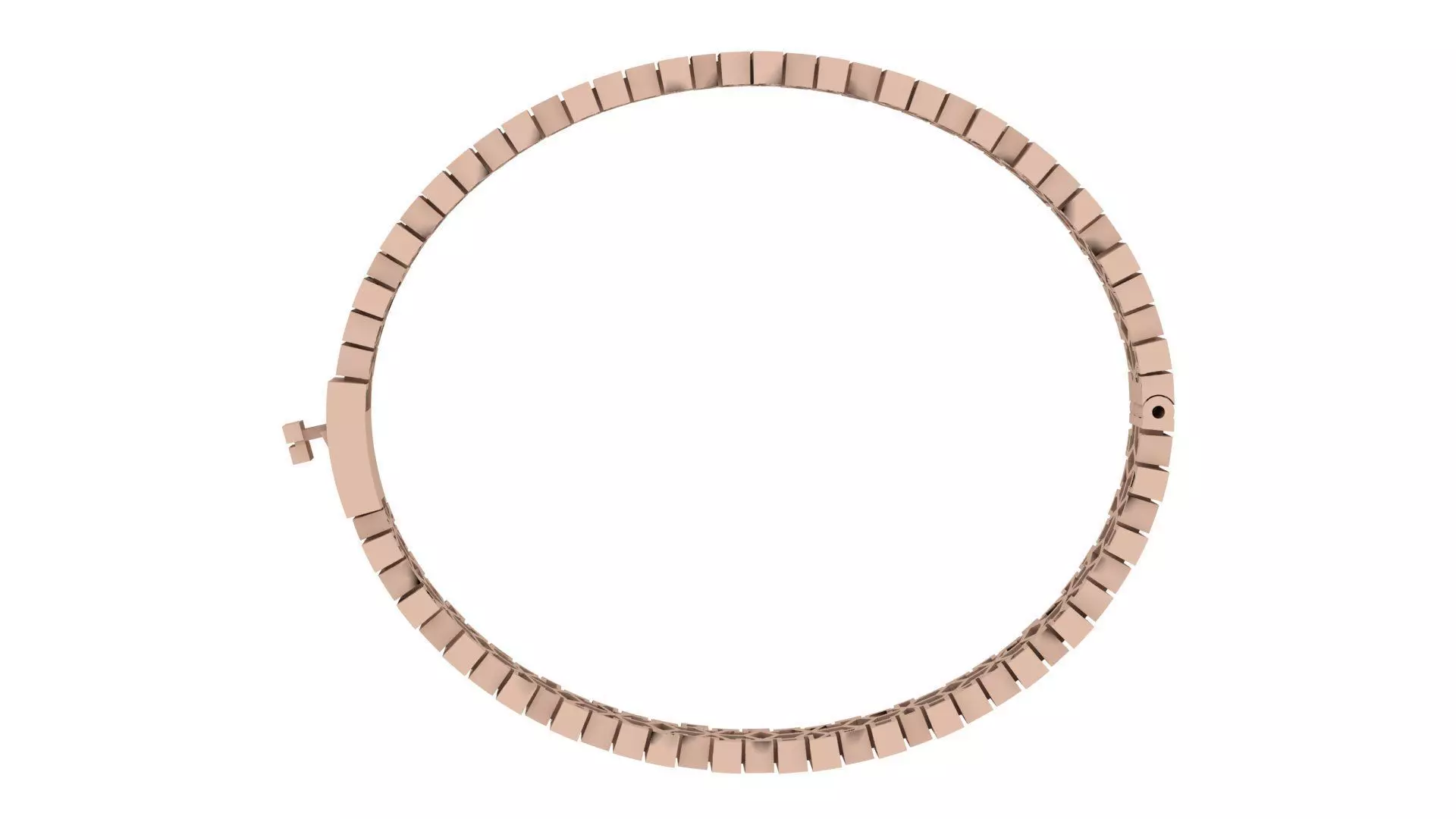 Cuban gold Bracelet 0056-3 size 3D print model_3