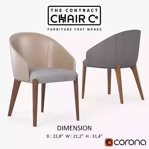BELLEVUE ARMCHAIR Low-poly 3D model