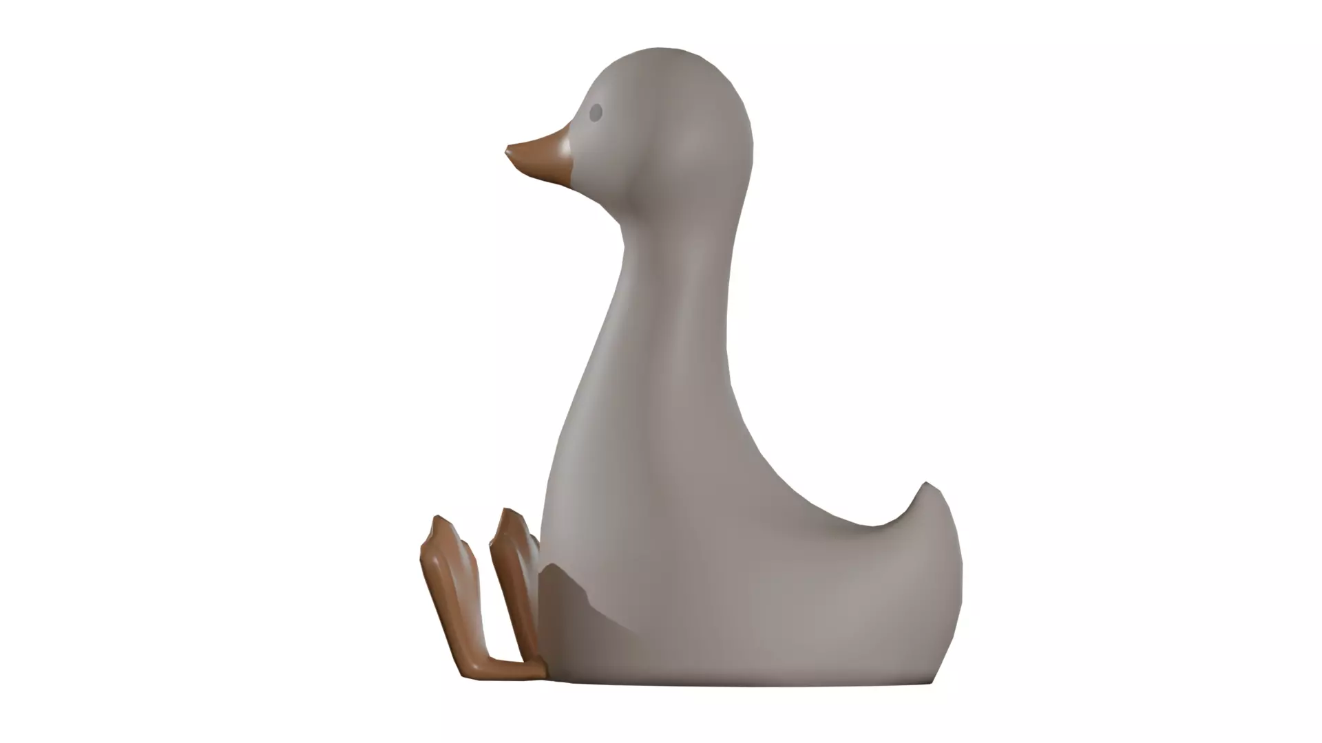 Silly Duck - Cartoon Model 1k Faces Low-poly 3D model_4