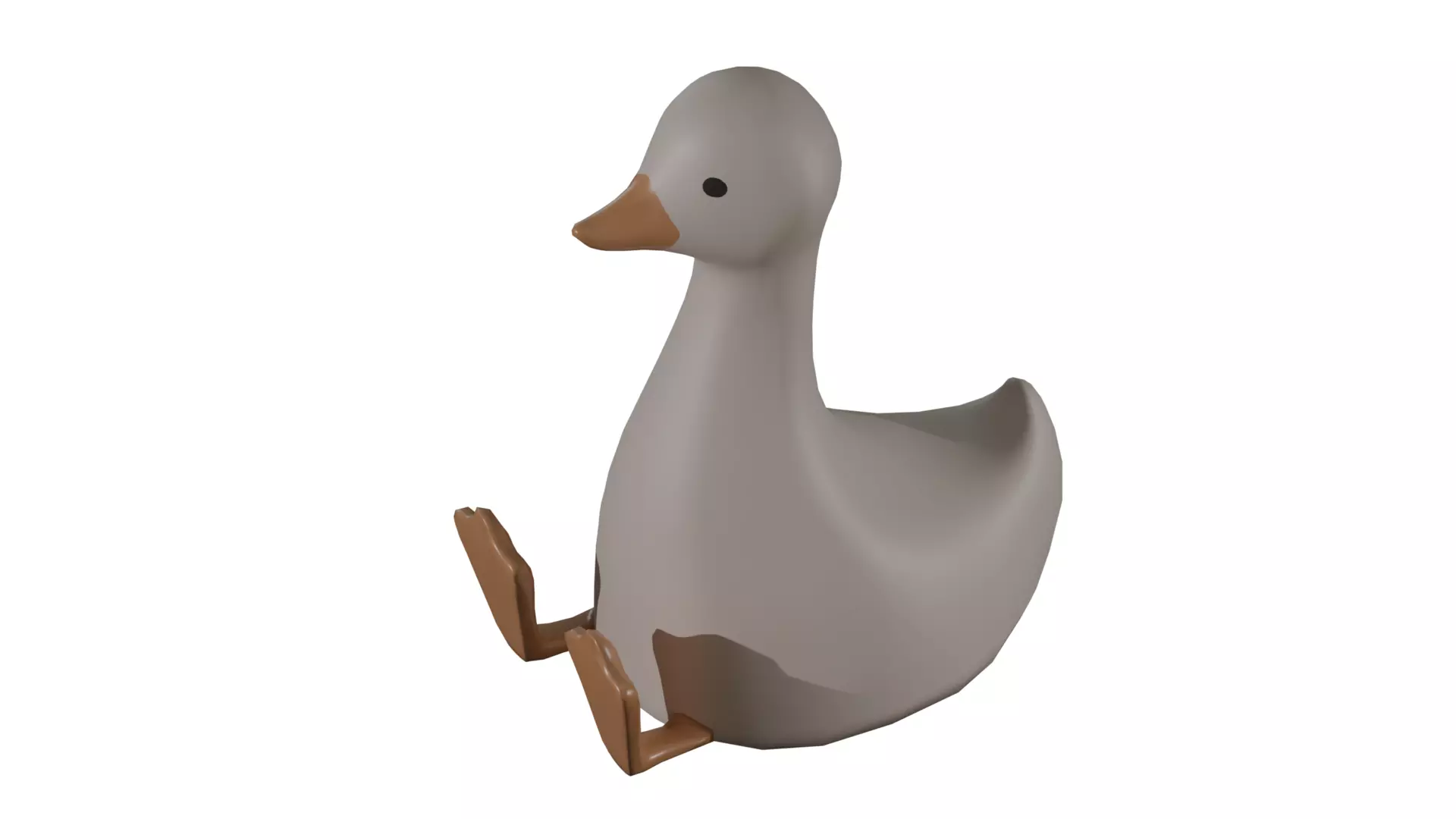 Silly Duck - Cartoon Model 1k Faces Low-poly 3D model_5