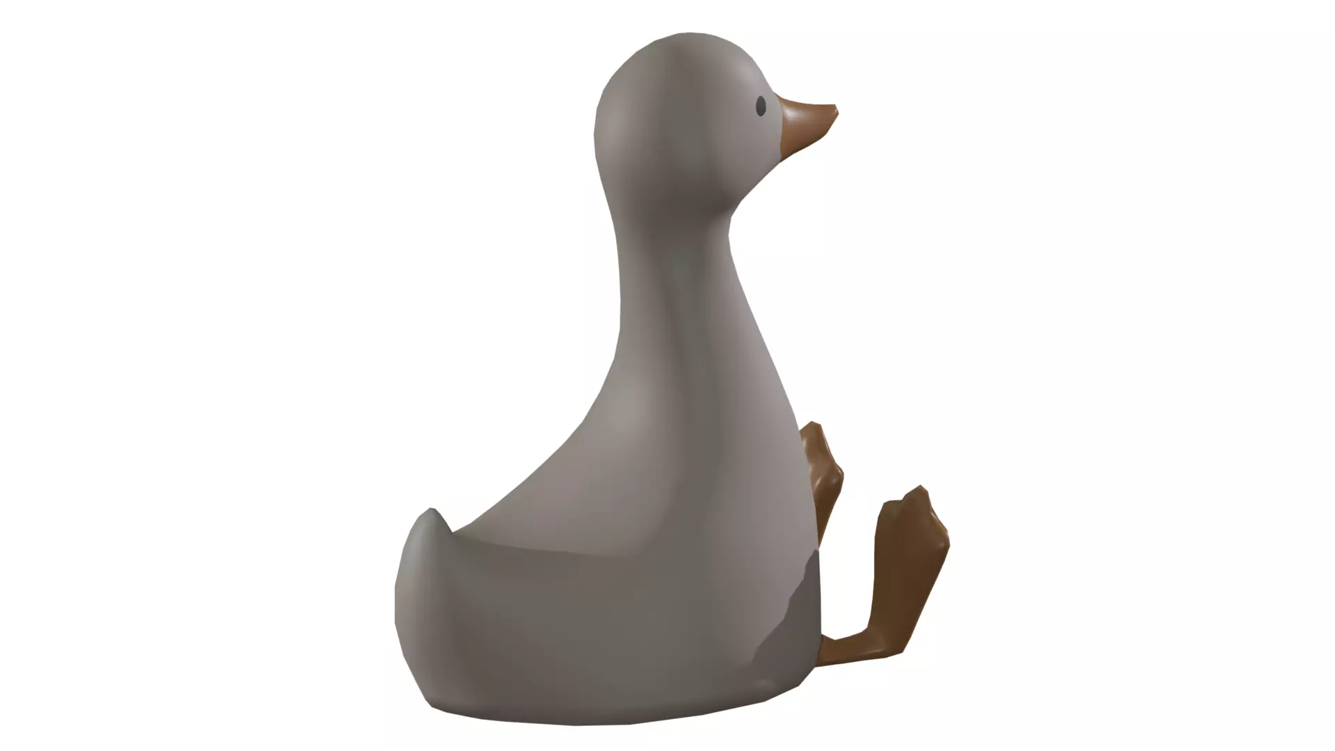 Silly Duck - Cartoon Model 1k Faces Low-poly 3D model_3
