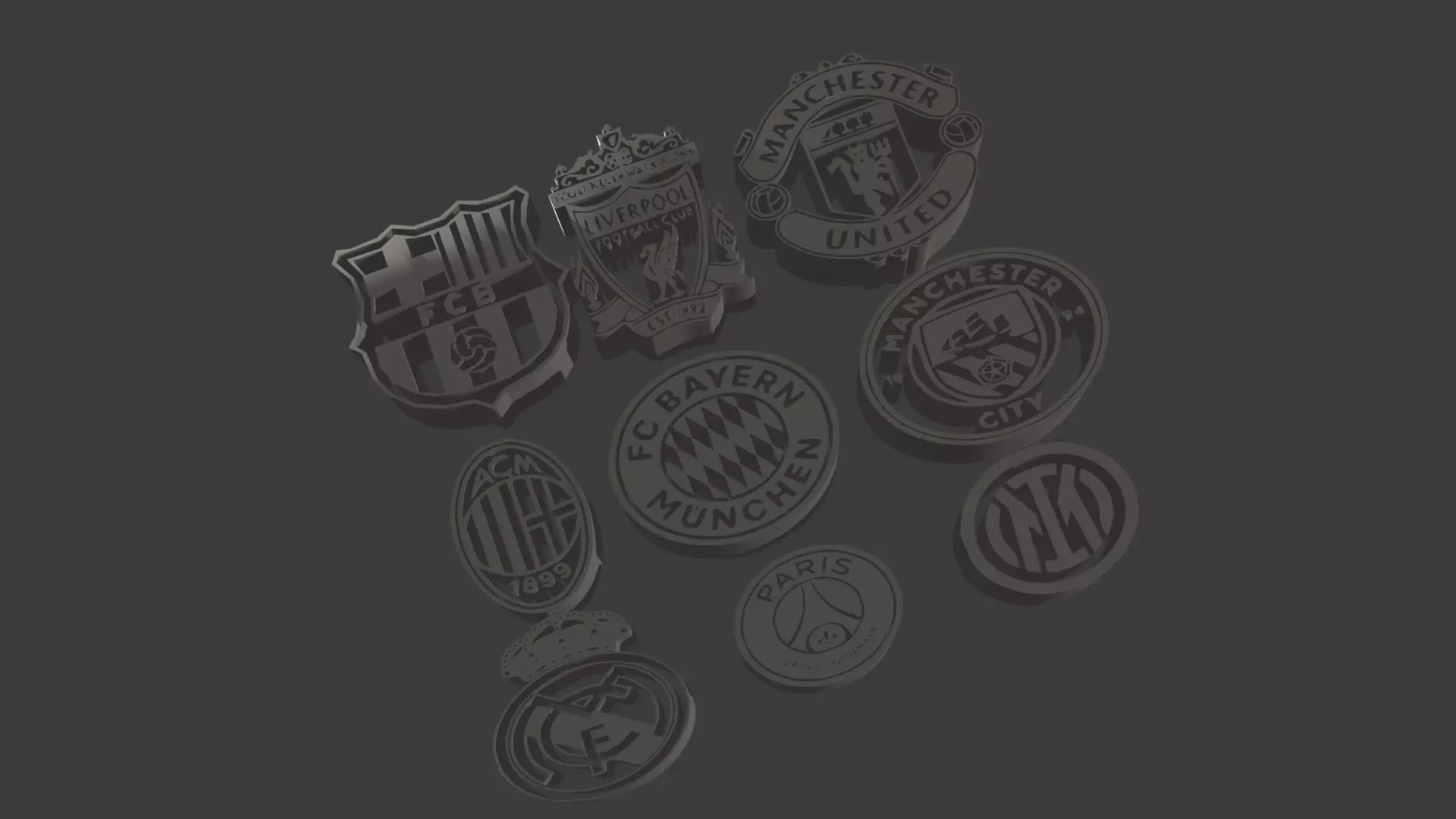 Eu FOOTBALL CLIUBS Free 3D print model