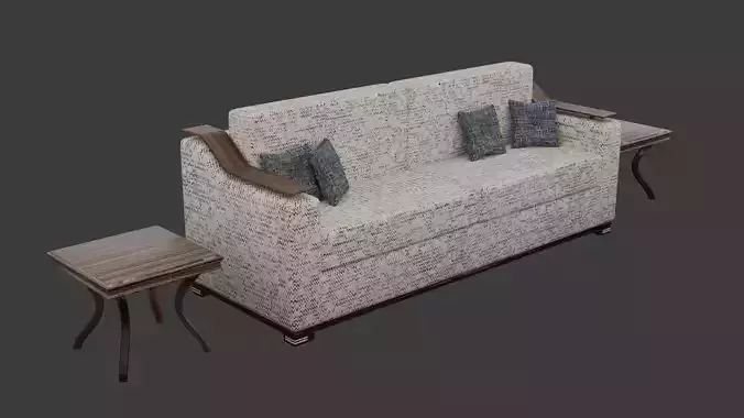 Sofa with side tables
