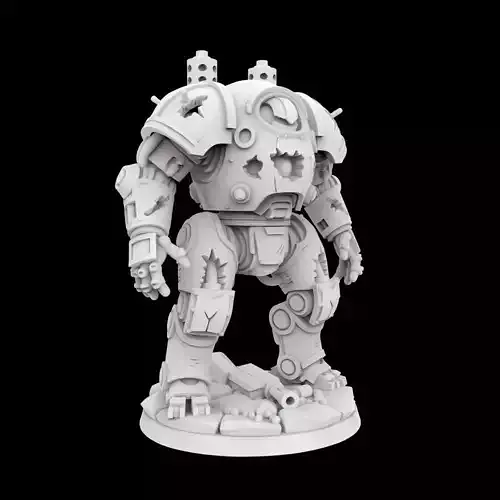 Battle Damaged Robot Mech 3D Printable Model 