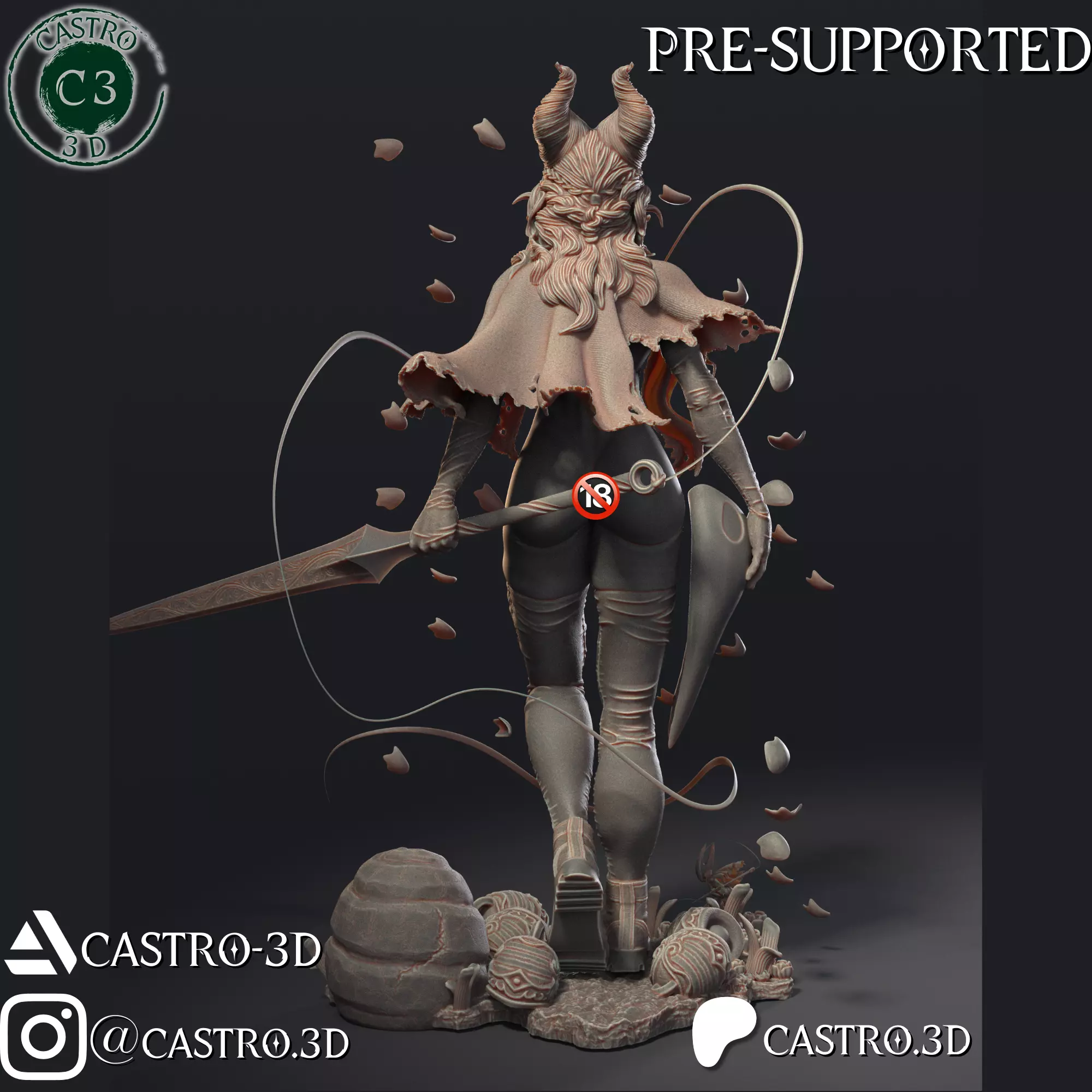 Hornet NSFW Silksong - Humanized version fanart 3D print model_10