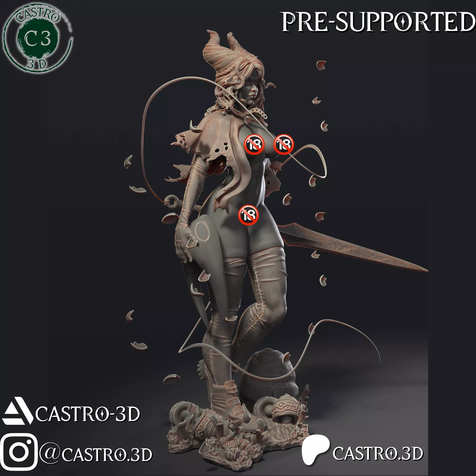 Hornet NSFW Silksong - Humanized version fanart 3D print model_16
