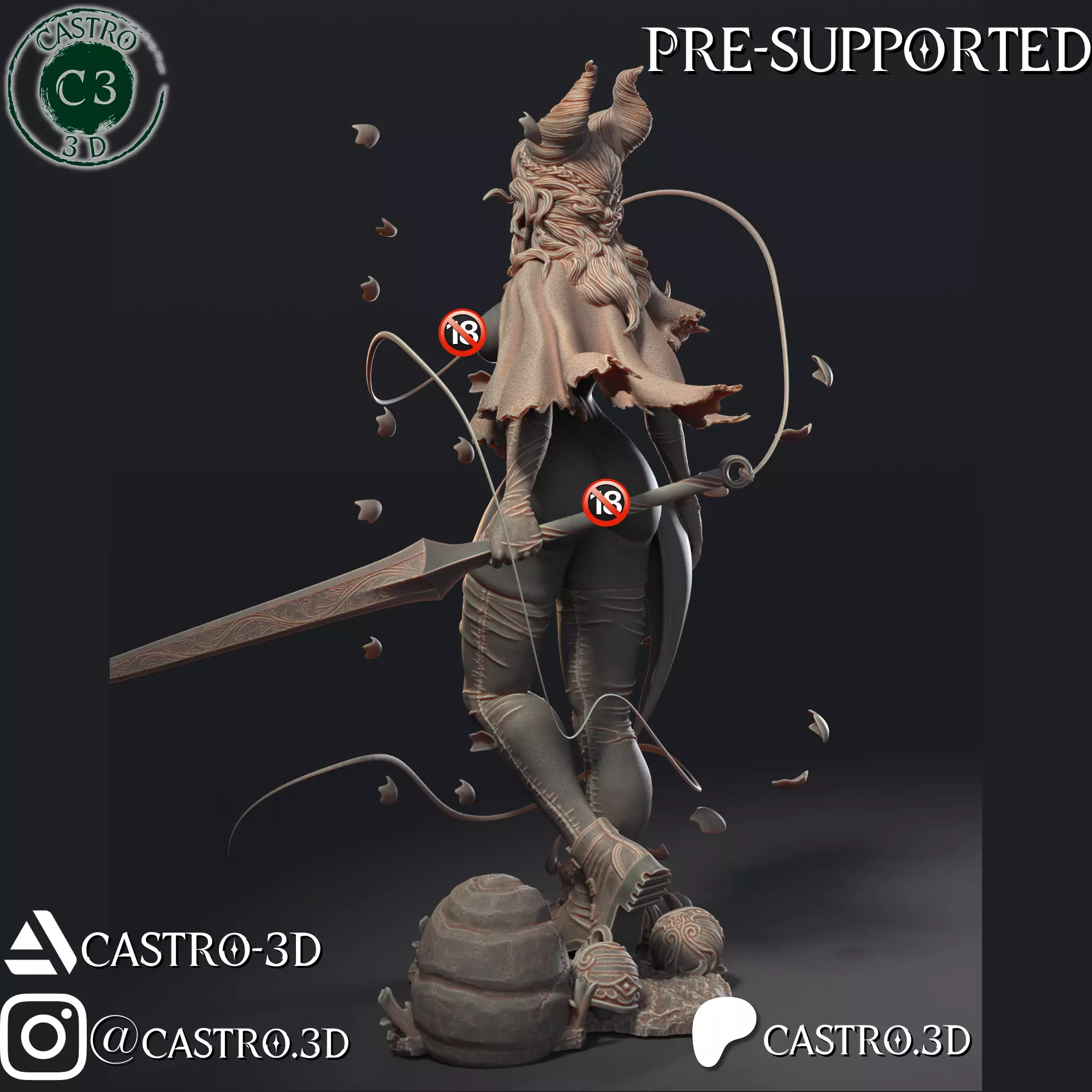 Hornet NSFW Silksong - Humanized version fanart 3D print model_8